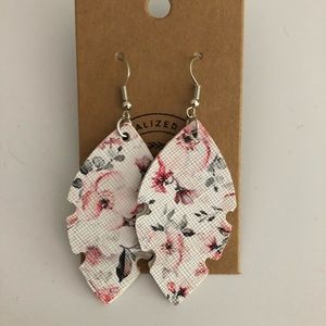 Floral Faux Leather Earrings!